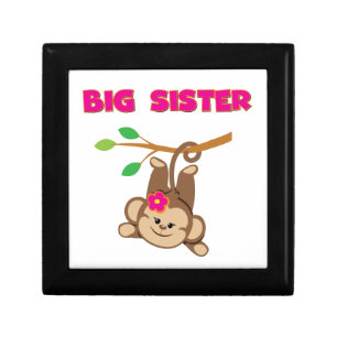 Monkey Big Sister Keepsake Box