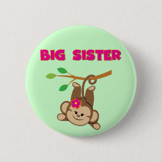 Monkey Big Sister Pinback Button