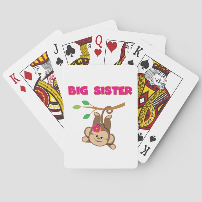 Monkey Big Sister Poker Cards (Back)