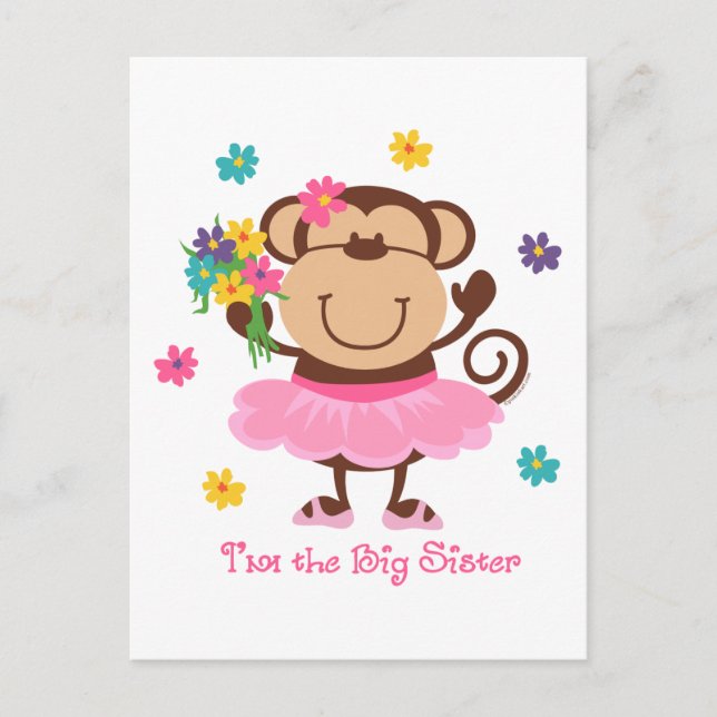 Monkey Big Sister Postcard (Front)