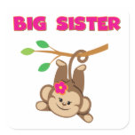 Monkey Big Sister Square Sticker Monkey Big Sister Square Sticker