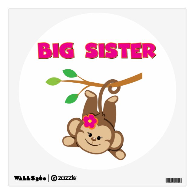 Monkey Big Sister Wall Decal (Front)