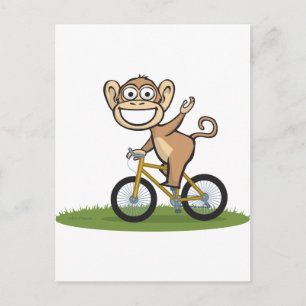 Monkey Biker Postcard