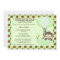 Monkey Birdie Umbrella Baby Shower Invitation