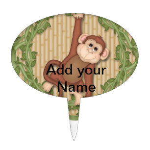 Monkey Birthday Baby Shower Cupcake Toppers