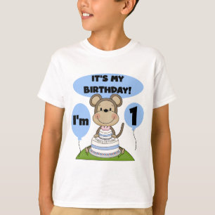Monkey Birthday Boy 1st T-Shirt
