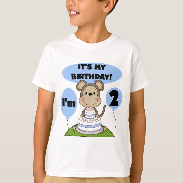 Monkey Birthday Boy 2nd Tshirts and Gifts (Front)