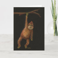 Monkey Birthday Card