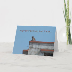 monkey birthday card