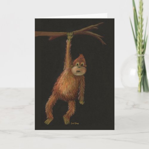 Monkey Birthday Card