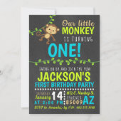 Monkey Birthday Invitation (Front)