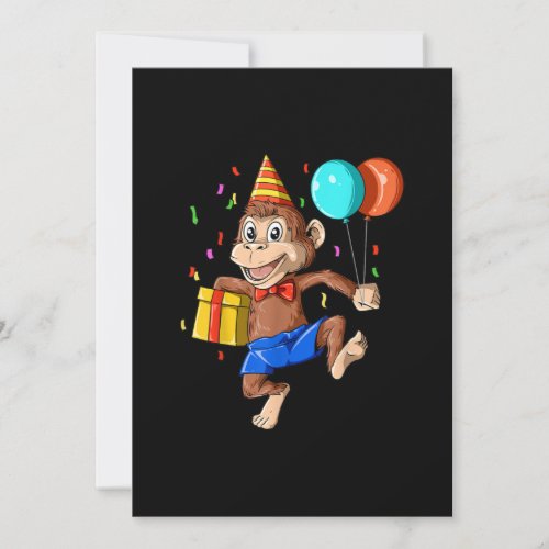 Monkey Birthday Monkey Birthday Party Monkey Holiday Card