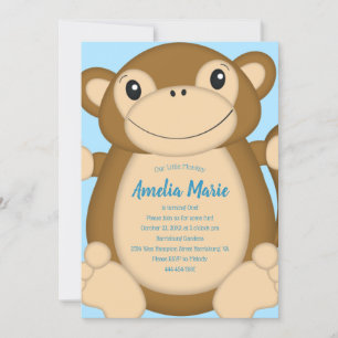 Monkey Birthday Party Invitation