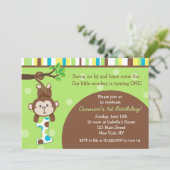 Monkey Birthday Party Invitations (Standing Front)