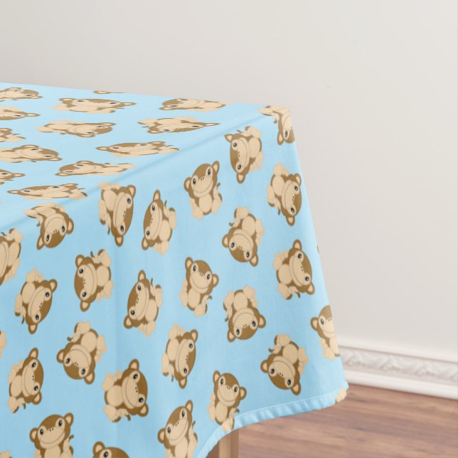 Monkey Birthday Party Tablecloth (In Situ)