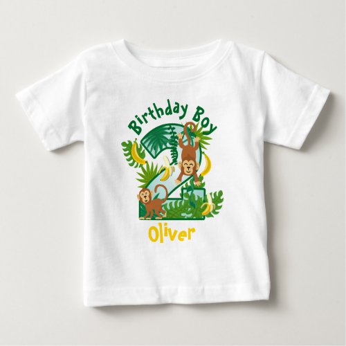 Monkey Birthday Shirt Second Monkey Birthday Boy