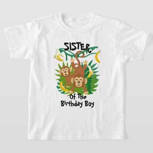 Monkey Birthday Shirt Sister Monkey Birthday 