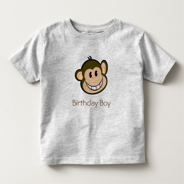 Monkey Birthday Toddler T-shirt (Front)