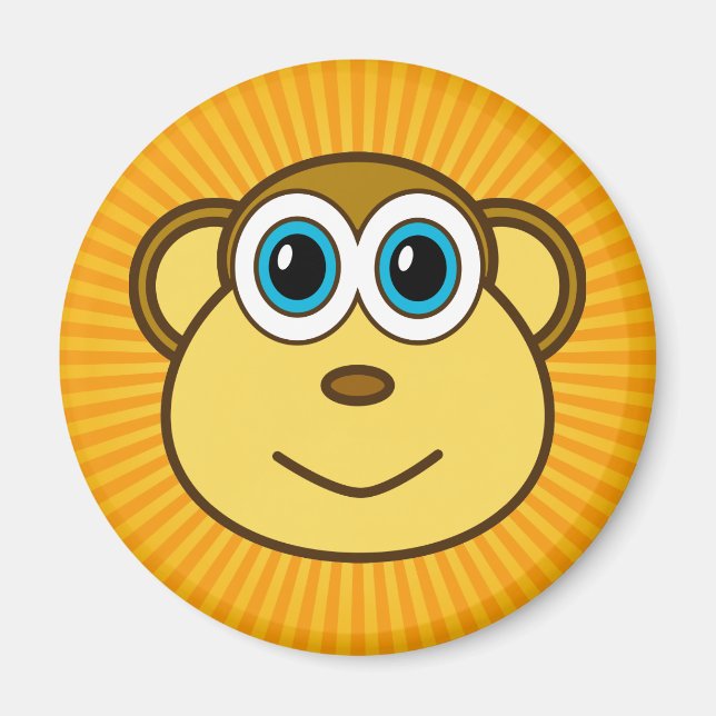Monkey Bizness Face Design Magnet (Front)