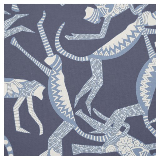 monkey blue fabric
