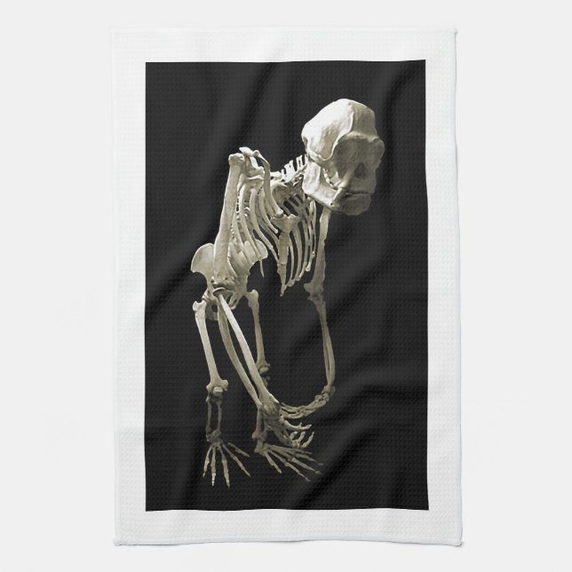 Monkey Body Bones Kitchen Towel (Vertical)