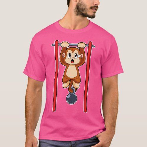 Monkey Bodybuilder Pull ups Fitness T_Shirt