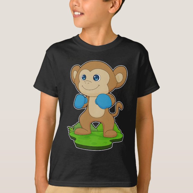 Monkey Boxer Boxing gloves Boxing T-Shirt (Front)