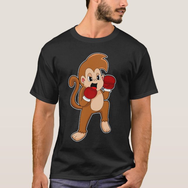 Monkey Boxer Boxing gloves Boxing T-Shirt (Front)