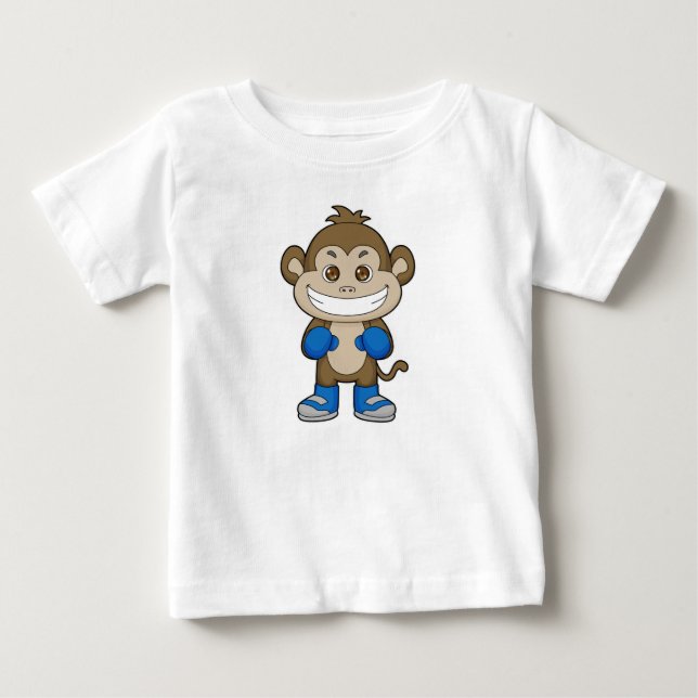 Monkey Boxing Boxer Boxing gloves Baby T-Shirt (Front)