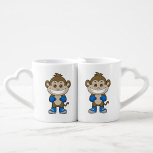 Monkey Boxing Boxer Boxing gloves Coffee Mug Set