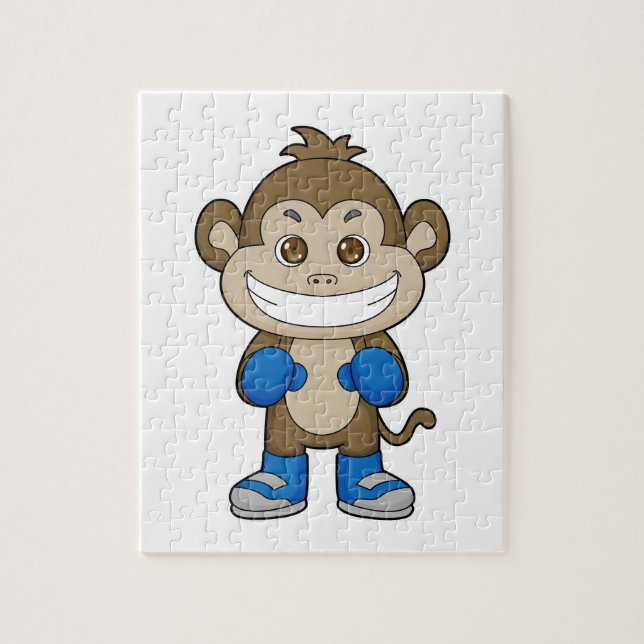 Monkey Boxing Boxer Boxing gloves Jigsaw Puzzle (Vertical)