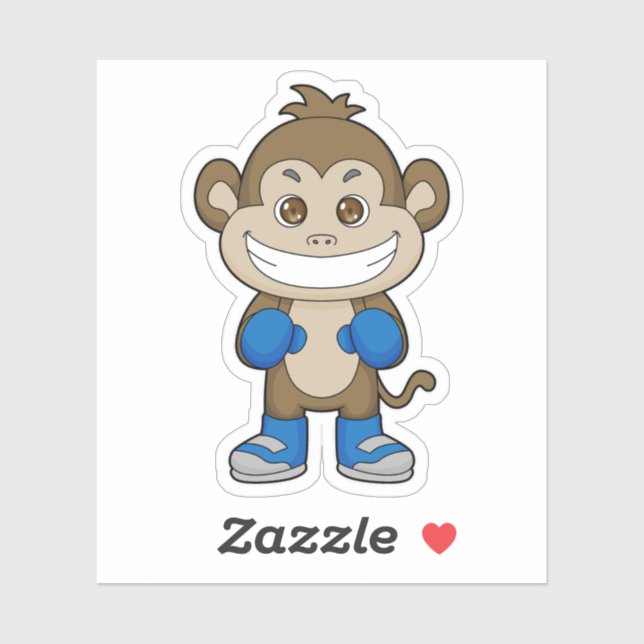 Monkey Boxing Boxer Boxing gloves Sticker (Sheet)