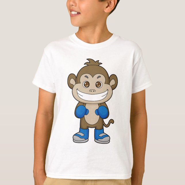 Monkey Boxing Boxer Boxing gloves T-Shirt (Front)