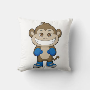 Monkey Boxing Boxer Boxing gloves Throw Pillow