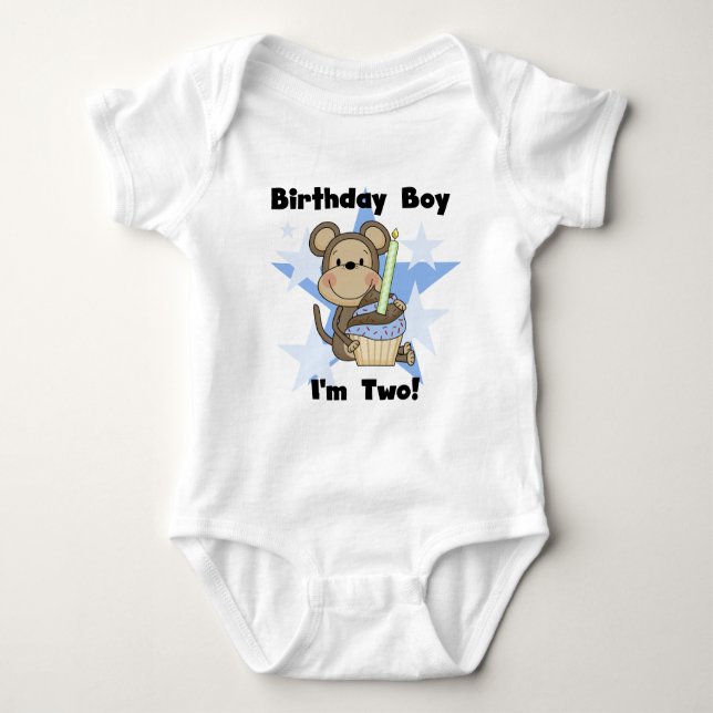 Monkey Boy 2nd Birthday Tshirts and Gifts (Front)