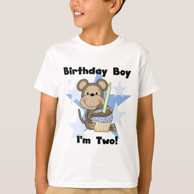 Monkey Boy 2nd Birthday Tshirts and Gifts (Front)
