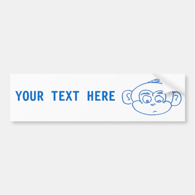 Monkey Boy Bumper Sticker (Front)