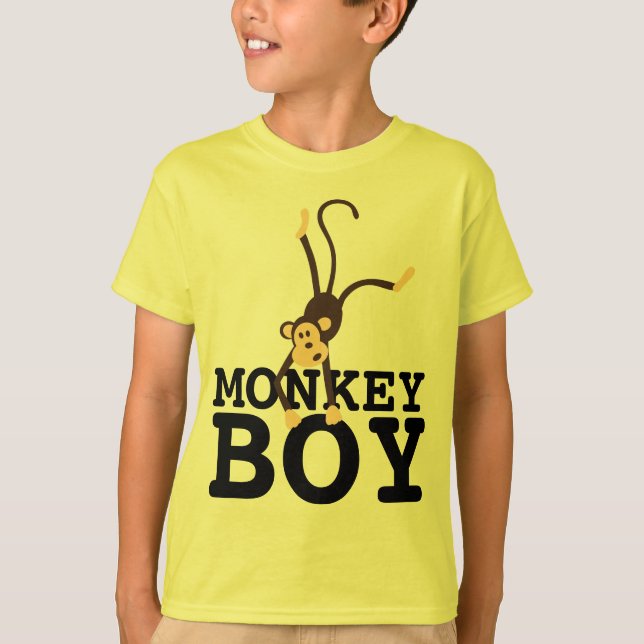 MONKEY BOY, FUNNY BOYS KIDS T-SHIRTS (Front)