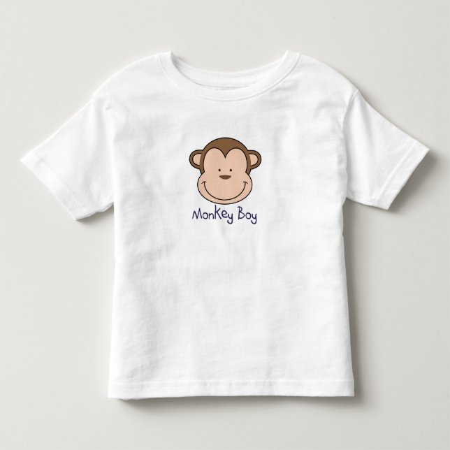 Monkey Boy T - Add a name! Toddler T-shirt (Front)