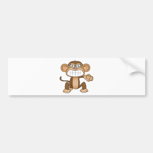 Monkey Bumper Sticker (Front)