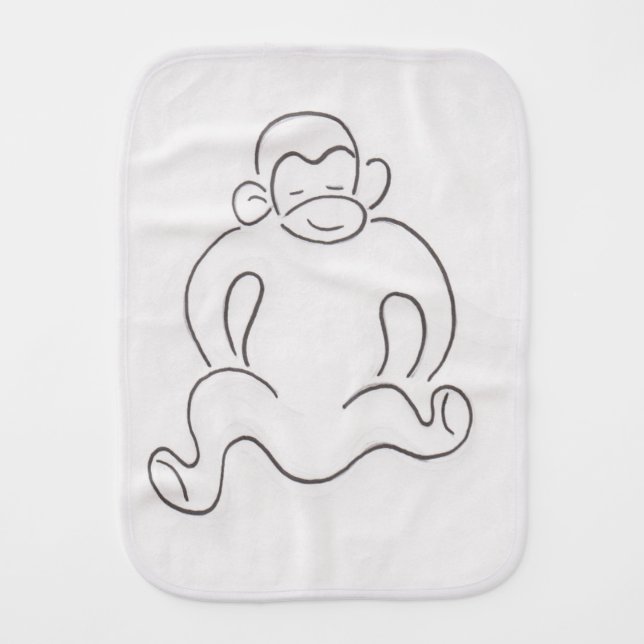 Monkey - Burp Cloth (Front)