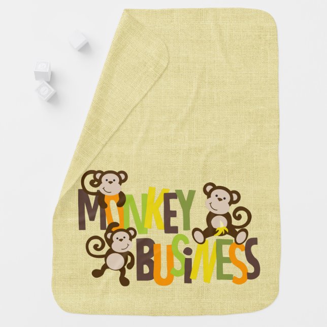 Monkey Business Baby Blanket (In Situ)