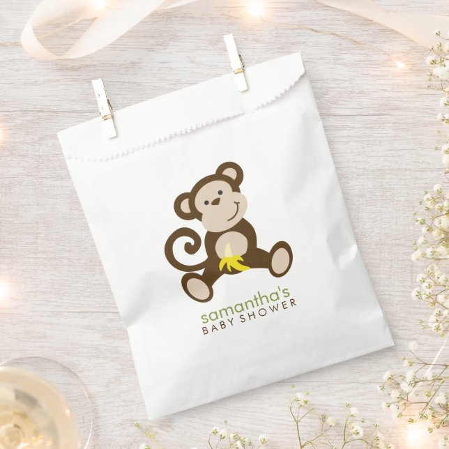 Monkey Business Baby Shower Favor Bag (Clipped)