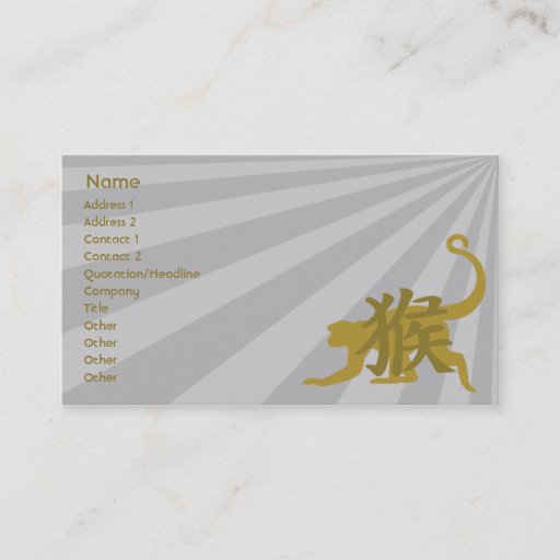 Customizable Monkey - Business Business Card