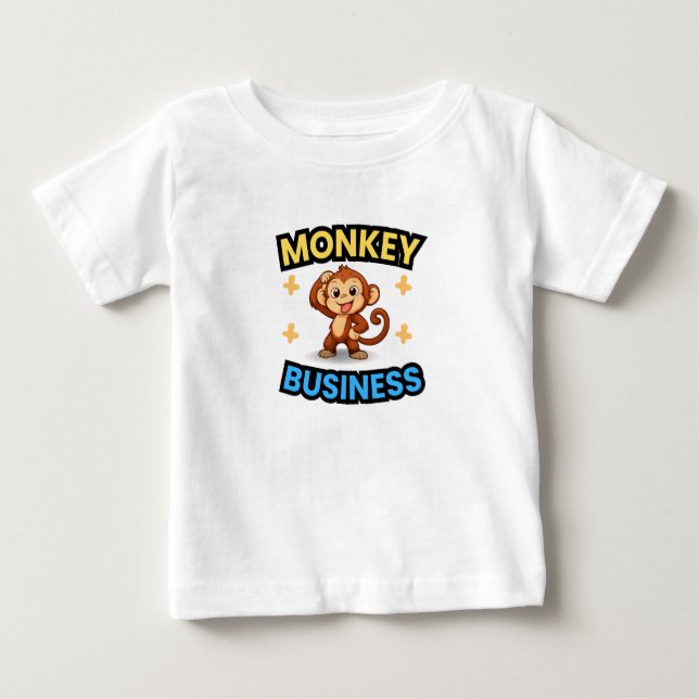 Monkey Business Funny  Baby T-Shirt (Front)