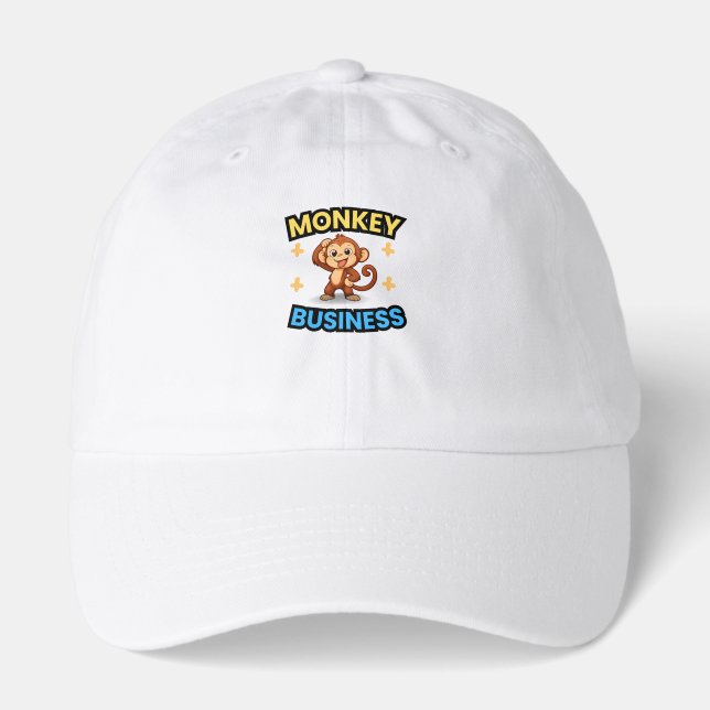 Monkey Business Funny  Hat (Front)