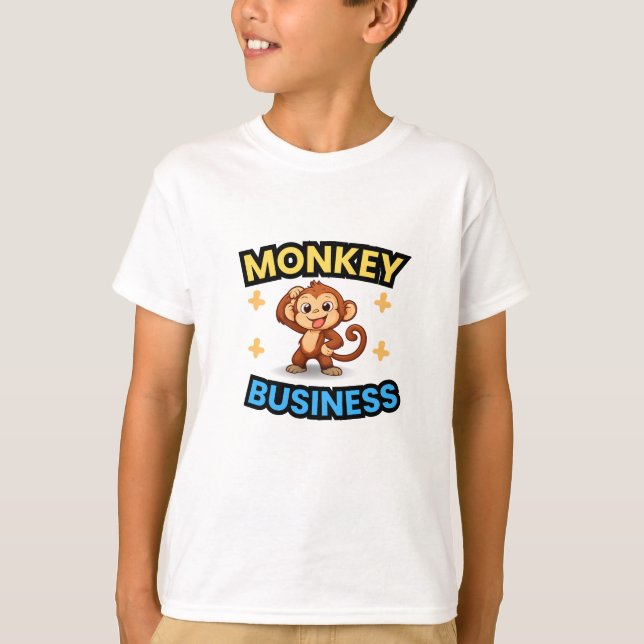 Monkey Business Funny  T-Shirt (Front)