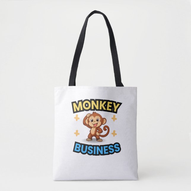 Monkey Business Funny  Tote Bag (Front)