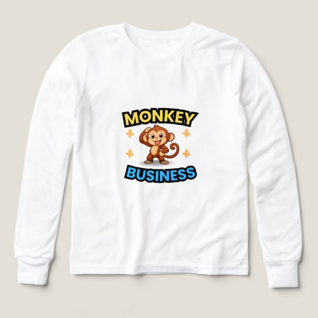 Monkey Business Funny  Tri-Blend Shirts (Design Front)