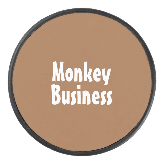 Monkey Business Hockey Puck (Front)